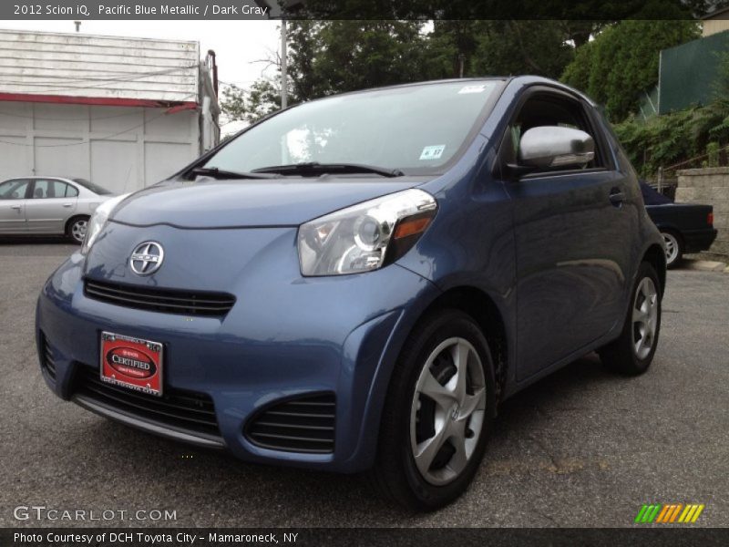 Pacific Blue Metallic / Dark Gray 2012 Scion iQ
