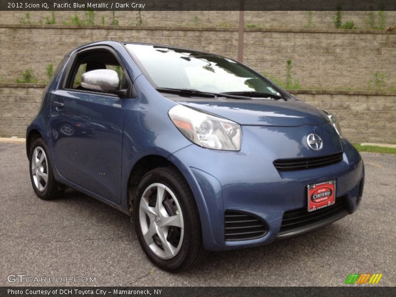 Pacific Blue Metallic / Dark Gray 2012 Scion iQ