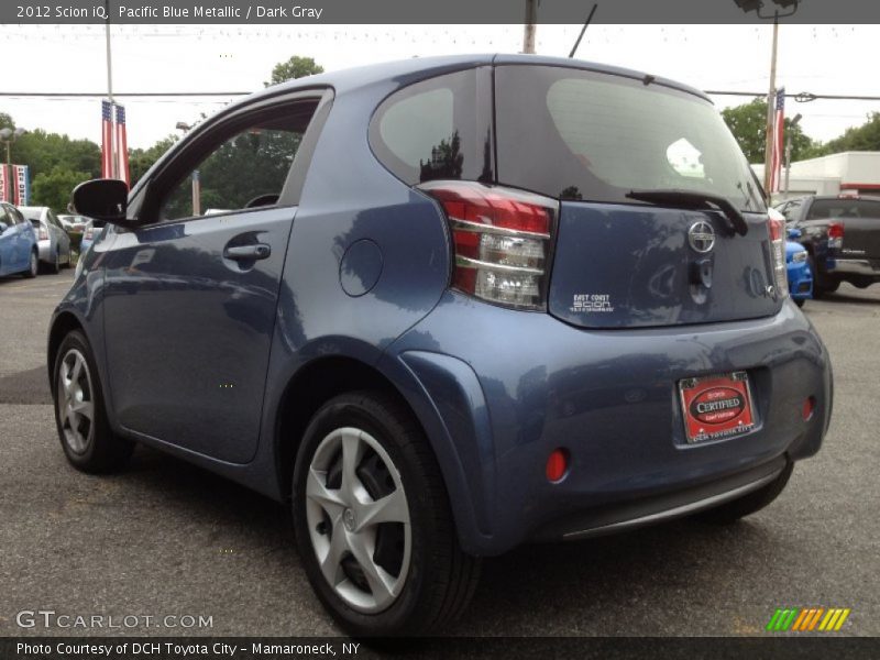 Pacific Blue Metallic / Dark Gray 2012 Scion iQ