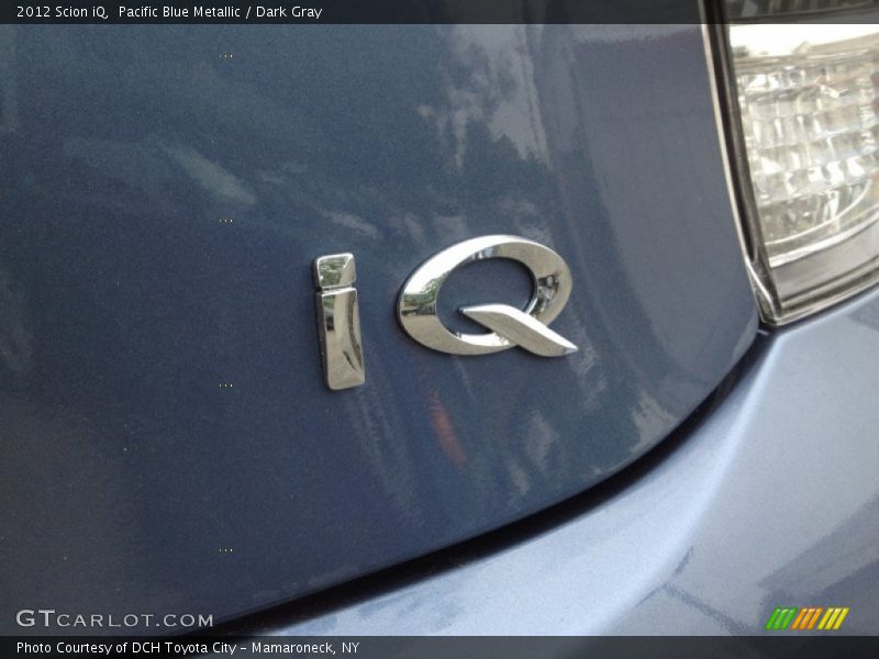 Pacific Blue Metallic / Dark Gray 2012 Scion iQ