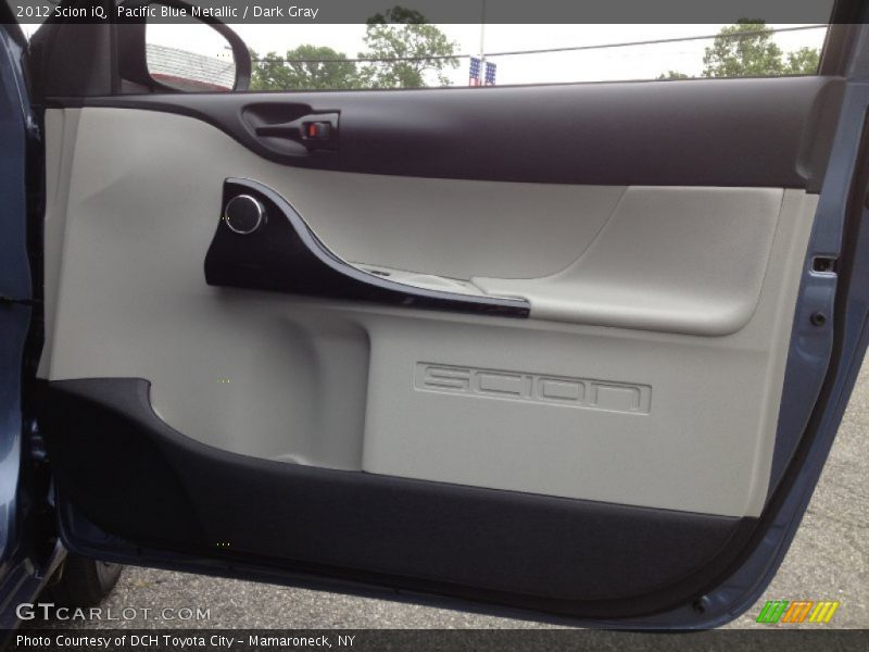 Pacific Blue Metallic / Dark Gray 2012 Scion iQ
