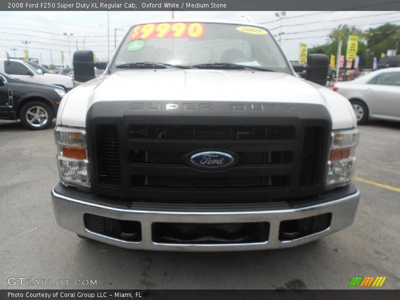 Oxford White / Medium Stone 2008 Ford F250 Super Duty XL Regular Cab