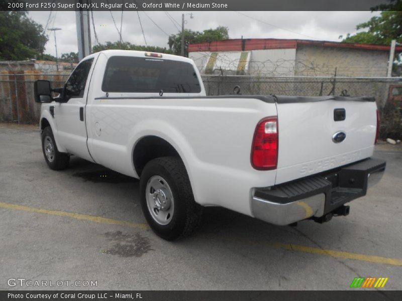 Oxford White / Medium Stone 2008 Ford F250 Super Duty XL Regular Cab