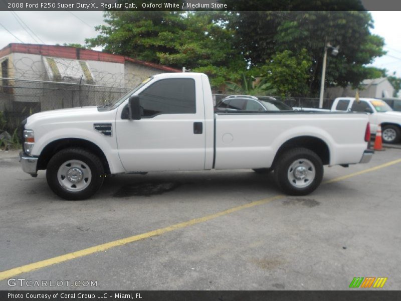Oxford White / Medium Stone 2008 Ford F250 Super Duty XL Regular Cab