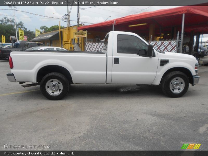 Oxford White / Medium Stone 2008 Ford F250 Super Duty XL Regular Cab