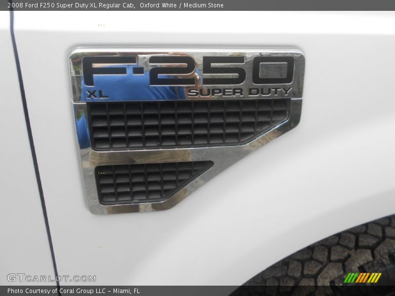 Oxford White / Medium Stone 2008 Ford F250 Super Duty XL Regular Cab