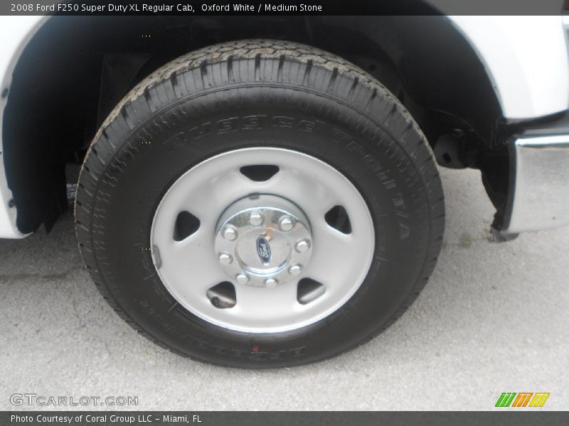 Oxford White / Medium Stone 2008 Ford F250 Super Duty XL Regular Cab