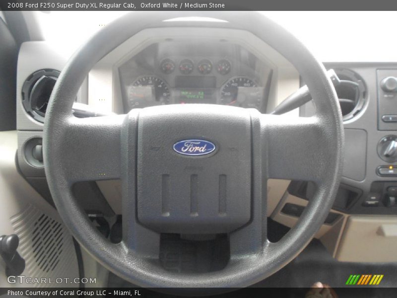 Oxford White / Medium Stone 2008 Ford F250 Super Duty XL Regular Cab