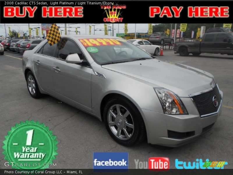 Light Platinum / Light Titanium/Ebony 2008 Cadillac CTS Sedan