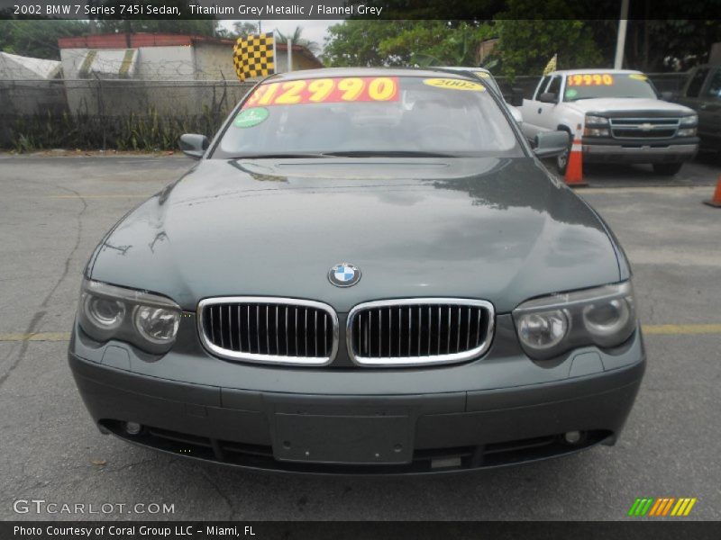 Titanium Grey Metallic / Flannel Grey 2002 BMW 7 Series 745i Sedan