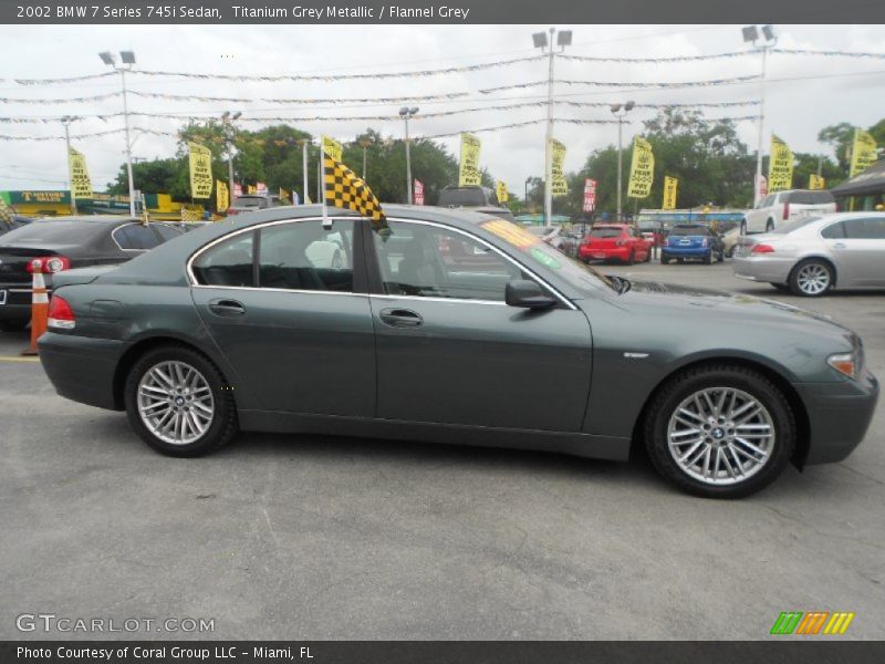 Titanium Grey Metallic / Flannel Grey 2002 BMW 7 Series 745i Sedan