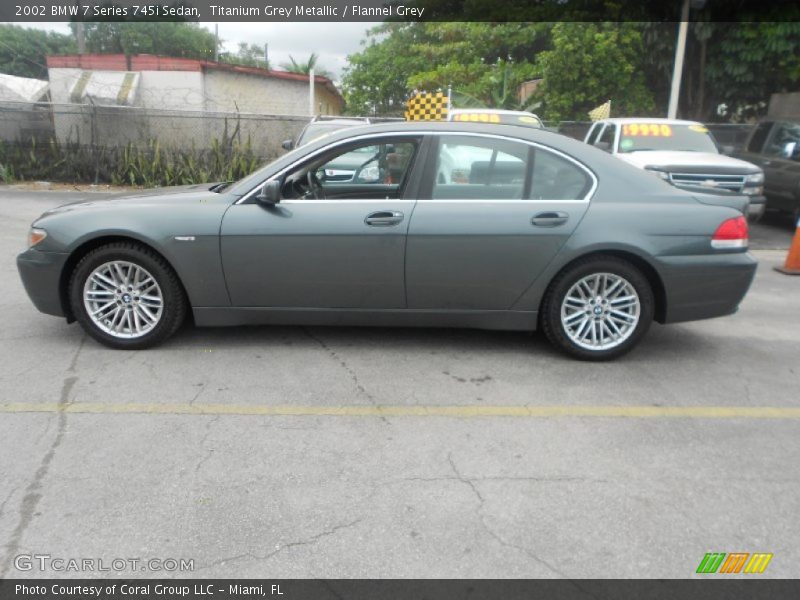 Titanium Grey Metallic / Flannel Grey 2002 BMW 7 Series 745i Sedan