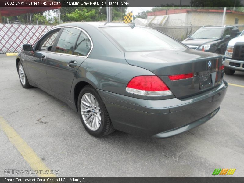 Titanium Grey Metallic / Flannel Grey 2002 BMW 7 Series 745i Sedan