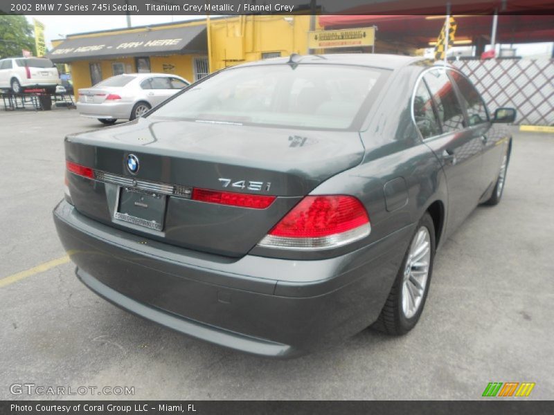 Titanium Grey Metallic / Flannel Grey 2002 BMW 7 Series 745i Sedan