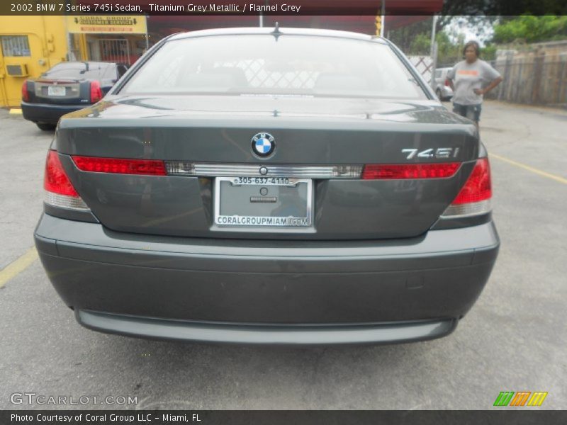 Titanium Grey Metallic / Flannel Grey 2002 BMW 7 Series 745i Sedan