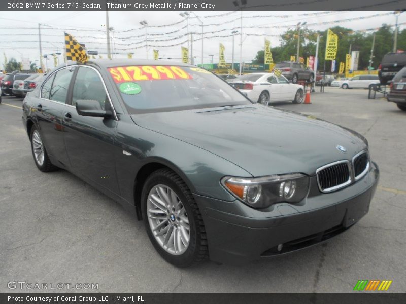 Titanium Grey Metallic / Flannel Grey 2002 BMW 7 Series 745i Sedan
