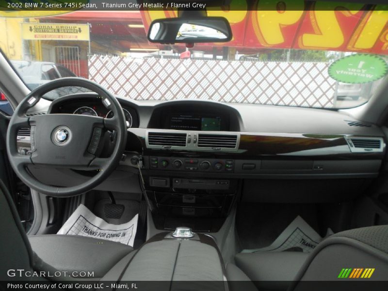 Titanium Grey Metallic / Flannel Grey 2002 BMW 7 Series 745i Sedan