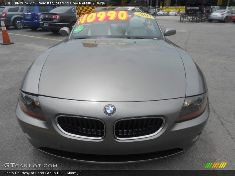 Sterling Grey Metallic / Beige 2003 BMW Z4 2.5i Roadster