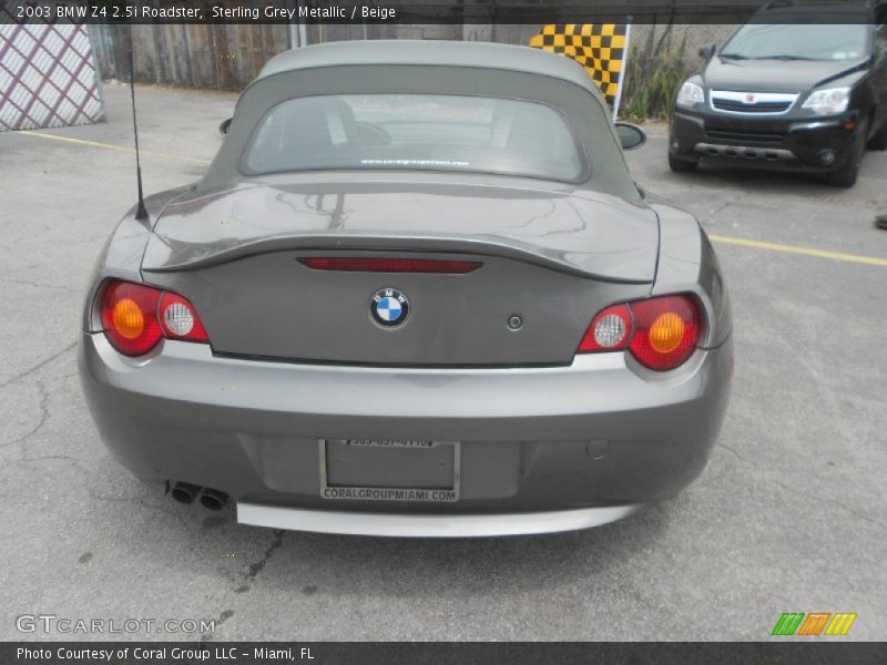 Sterling Grey Metallic / Beige 2003 BMW Z4 2.5i Roadster