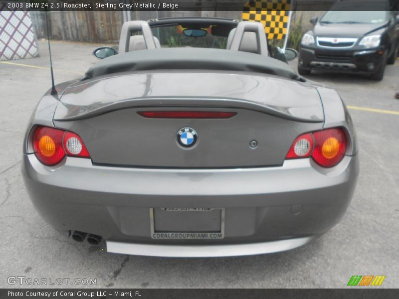 Sterling Grey Metallic / Beige 2003 BMW Z4 2.5i Roadster