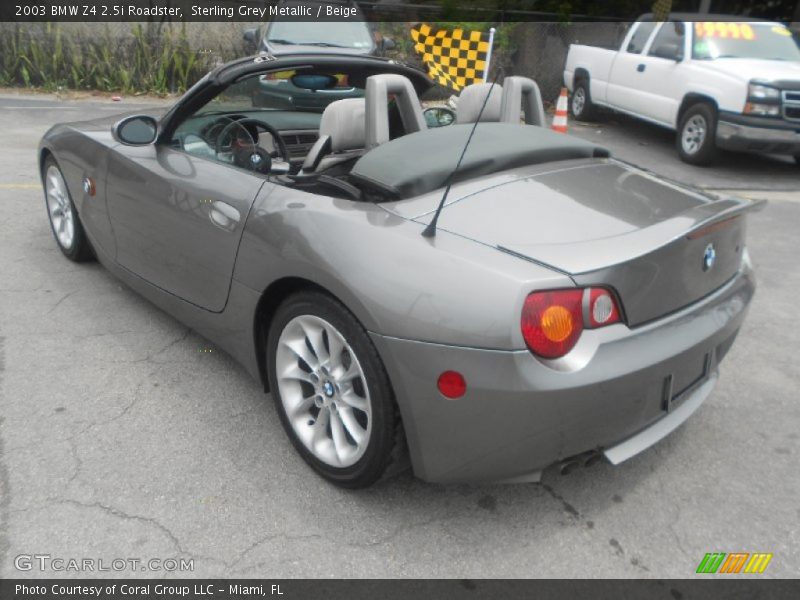 Sterling Grey Metallic / Beige 2003 BMW Z4 2.5i Roadster