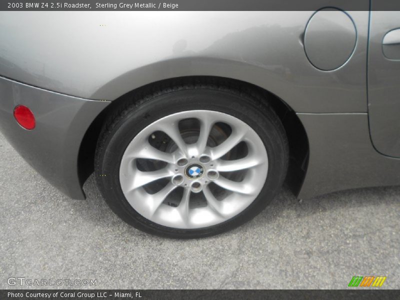 Sterling Grey Metallic / Beige 2003 BMW Z4 2.5i Roadster
