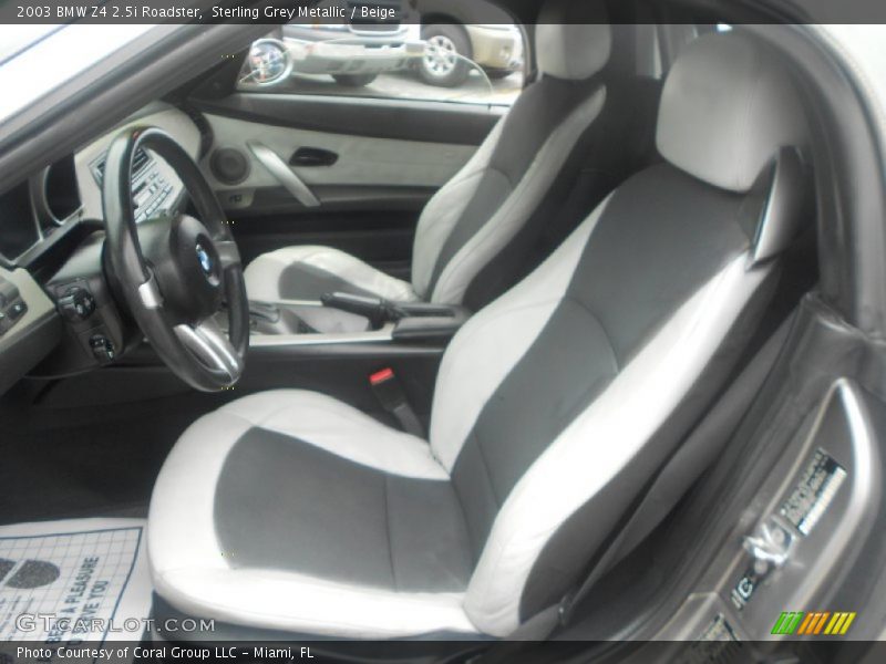 Sterling Grey Metallic / Beige 2003 BMW Z4 2.5i Roadster
