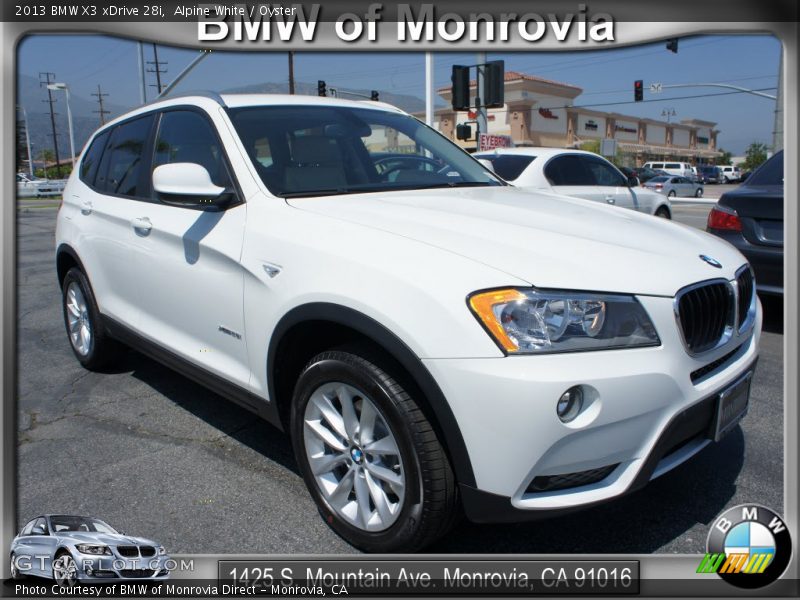 Alpine White / Oyster 2013 BMW X3 xDrive 28i