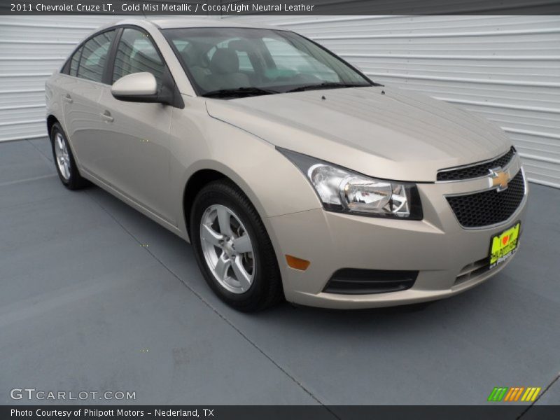 Gold Mist Metallic / Cocoa/Light Neutral Leather 2011 Chevrolet Cruze LT
