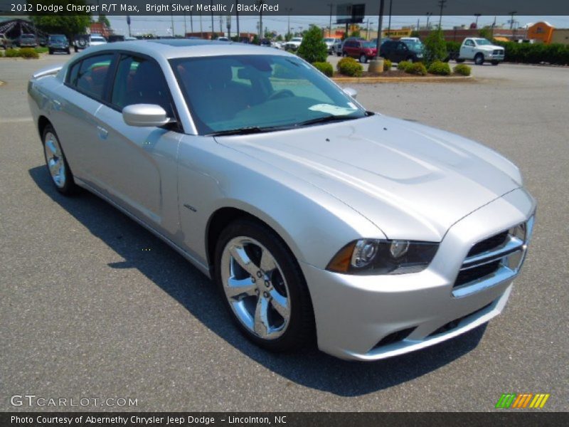 Bright Silver Metallic / Black/Red 2012 Dodge Charger R/T Max