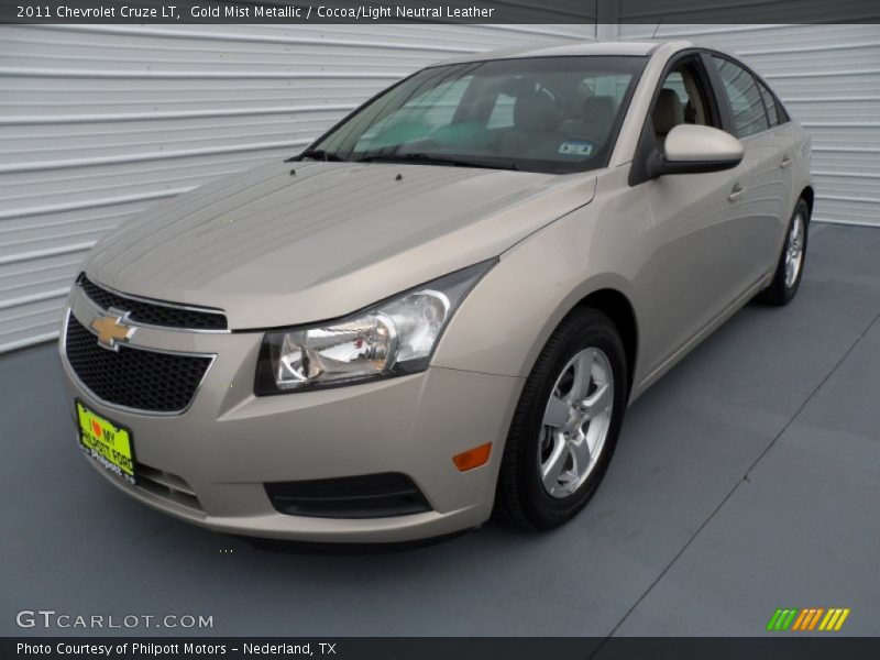 Gold Mist Metallic / Cocoa/Light Neutral Leather 2011 Chevrolet Cruze LT