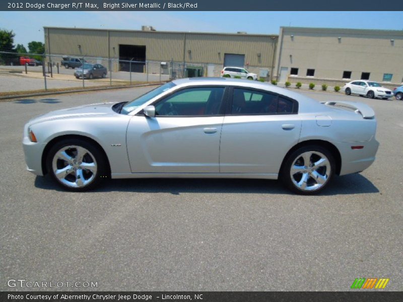 Bright Silver Metallic / Black/Red 2012 Dodge Charger R/T Max