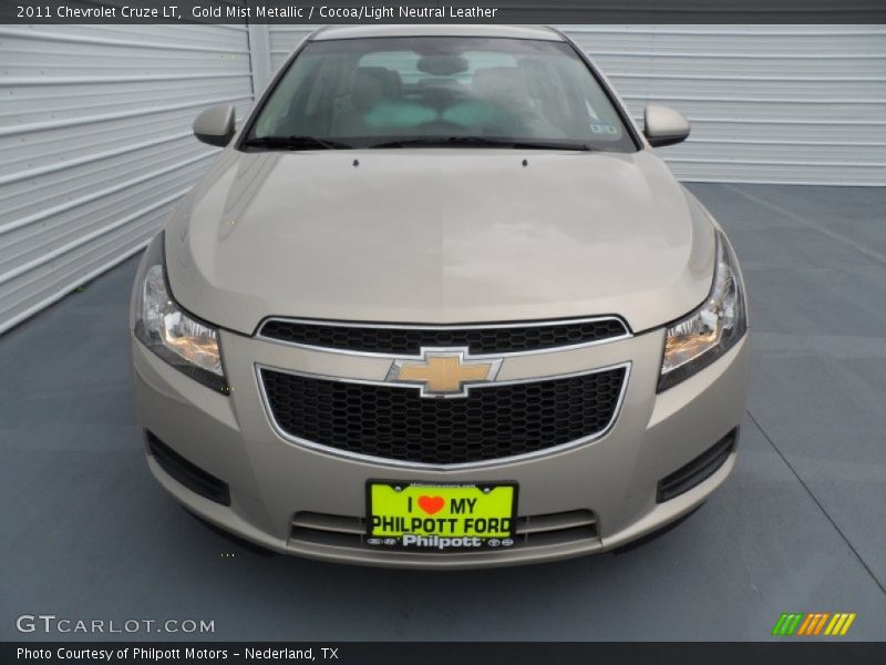 Gold Mist Metallic / Cocoa/Light Neutral Leather 2011 Chevrolet Cruze LT