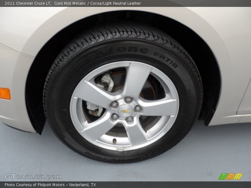 Gold Mist Metallic / Cocoa/Light Neutral Leather 2011 Chevrolet Cruze LT