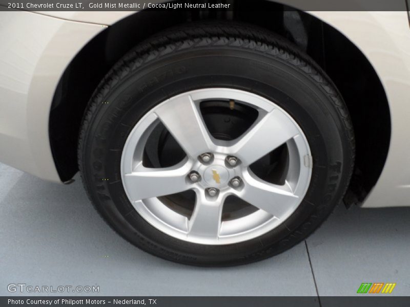 Gold Mist Metallic / Cocoa/Light Neutral Leather 2011 Chevrolet Cruze LT