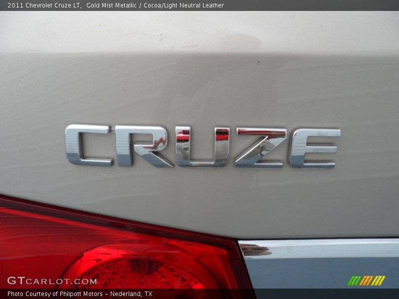 Gold Mist Metallic / Cocoa/Light Neutral Leather 2011 Chevrolet Cruze LT