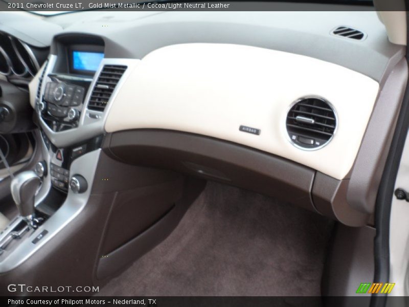 Gold Mist Metallic / Cocoa/Light Neutral Leather 2011 Chevrolet Cruze LT