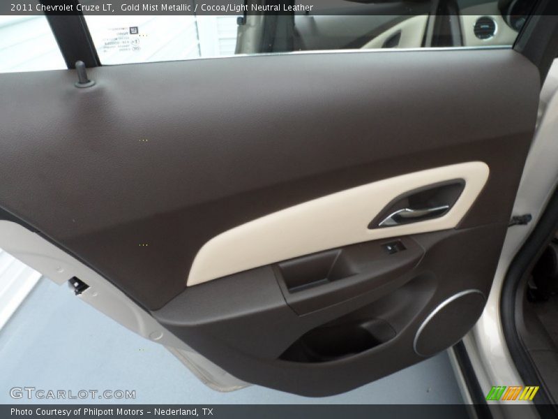 Gold Mist Metallic / Cocoa/Light Neutral Leather 2011 Chevrolet Cruze LT