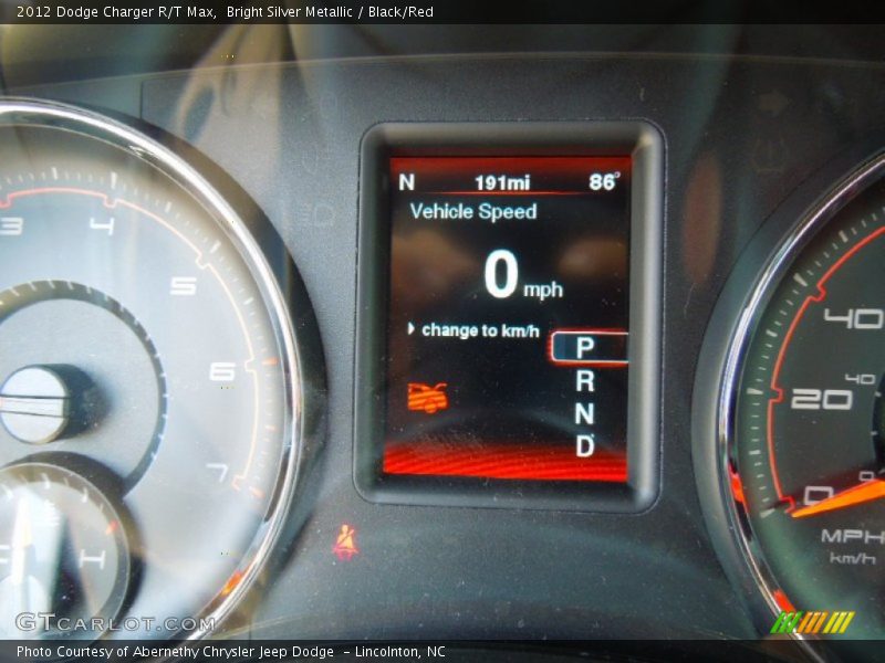 Bright Silver Metallic / Black/Red 2012 Dodge Charger R/T Max
