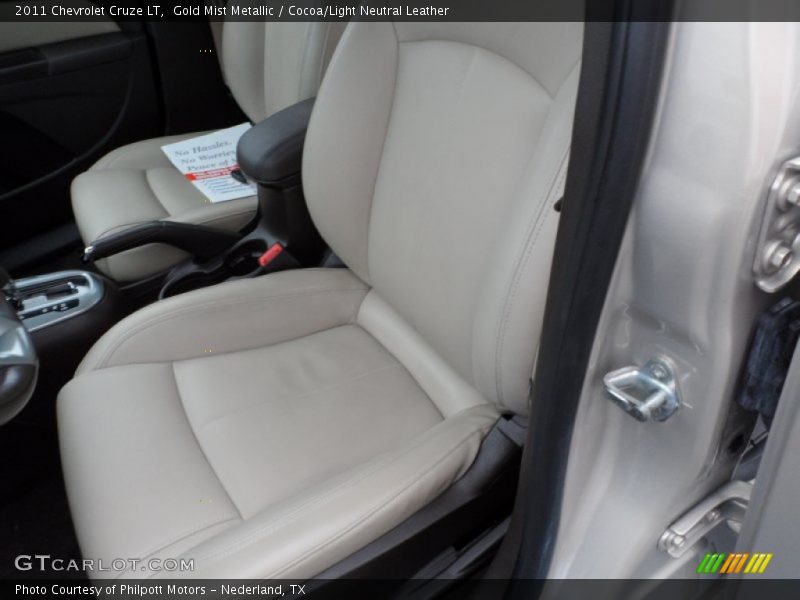 Gold Mist Metallic / Cocoa/Light Neutral Leather 2011 Chevrolet Cruze LT