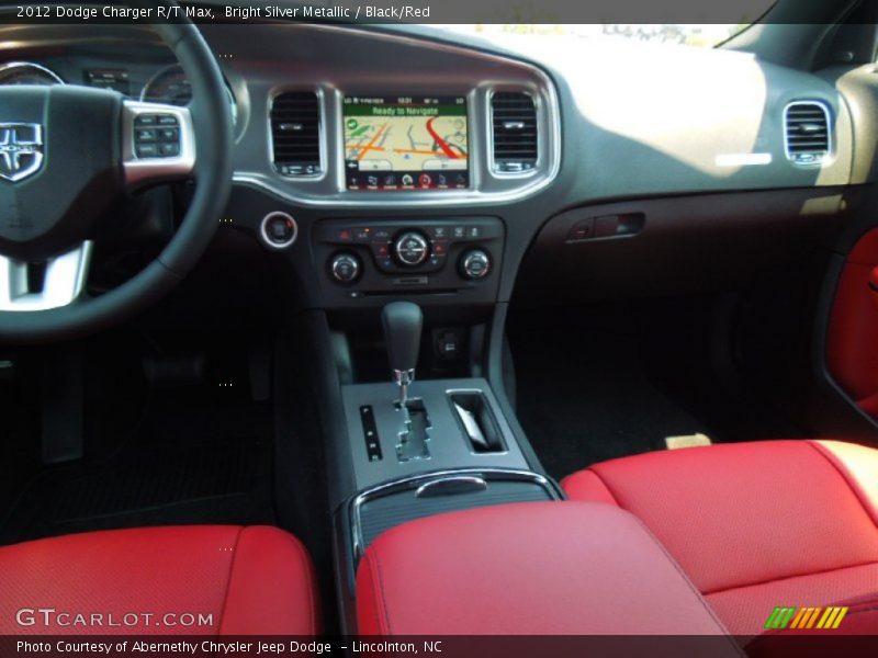 Bright Silver Metallic / Black/Red 2012 Dodge Charger R/T Max