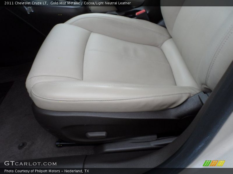 Gold Mist Metallic / Cocoa/Light Neutral Leather 2011 Chevrolet Cruze LT
