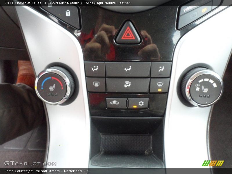 Gold Mist Metallic / Cocoa/Light Neutral Leather 2011 Chevrolet Cruze LT