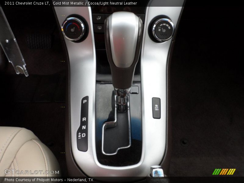 Gold Mist Metallic / Cocoa/Light Neutral Leather 2011 Chevrolet Cruze LT