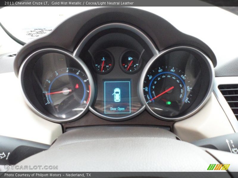 Gold Mist Metallic / Cocoa/Light Neutral Leather 2011 Chevrolet Cruze LT