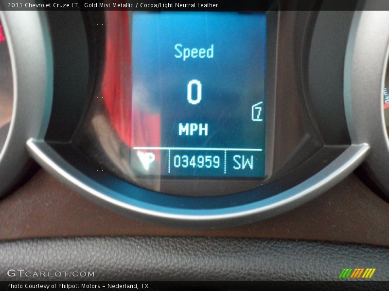 Gold Mist Metallic / Cocoa/Light Neutral Leather 2011 Chevrolet Cruze LT