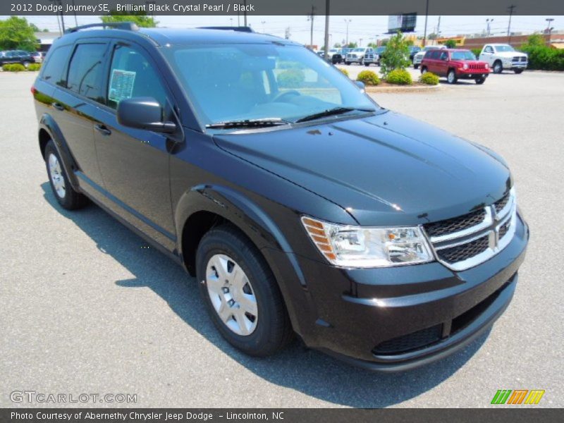 Brilliant Black Crystal Pearl / Black 2012 Dodge Journey SE