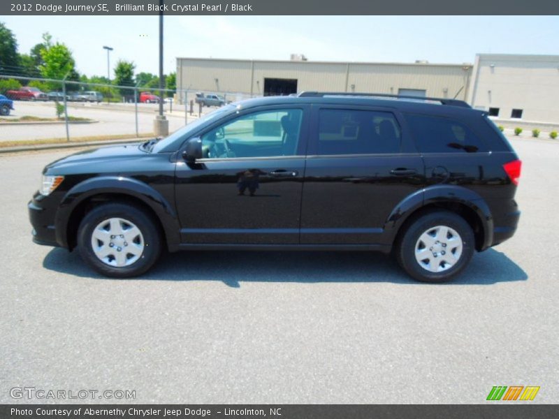 Brilliant Black Crystal Pearl / Black 2012 Dodge Journey SE