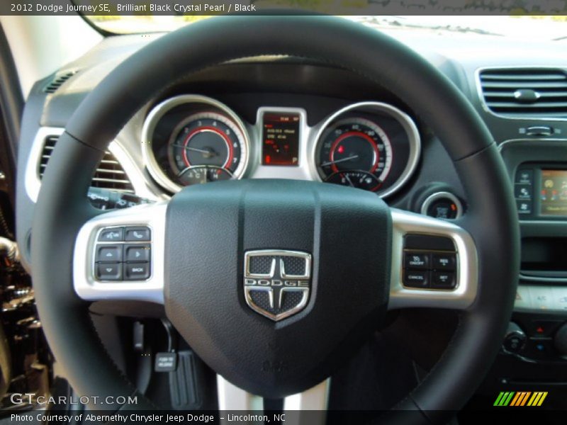 Brilliant Black Crystal Pearl / Black 2012 Dodge Journey SE