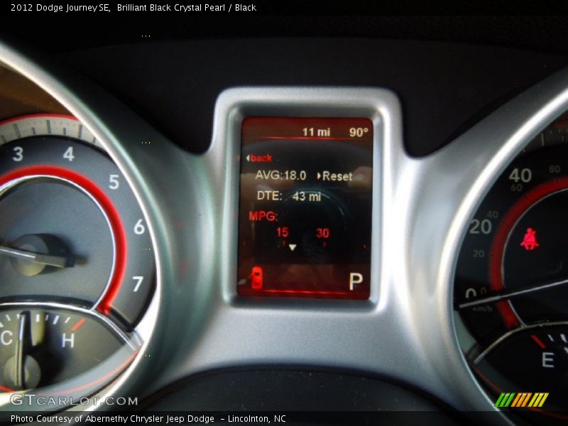 Brilliant Black Crystal Pearl / Black 2012 Dodge Journey SE